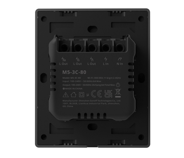 Sonoff Smart przełącznik ścienny WiF M5-3C-80 (3-kanałowy, do ramki - 1489965 - zdjęcie 6